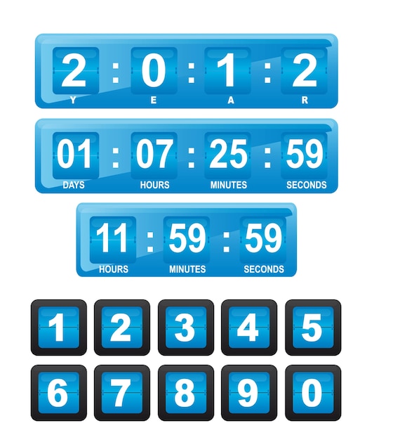 Vector calendar with numbers