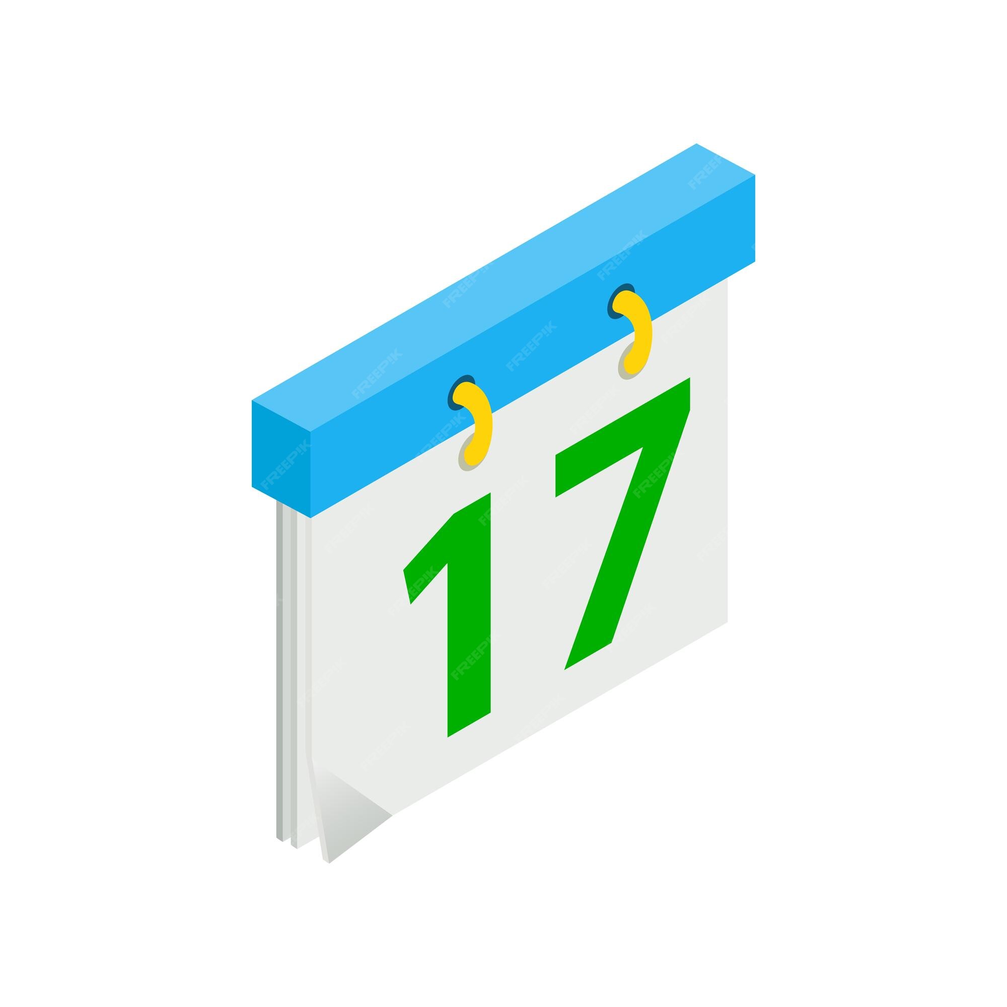 Premium Vector | Calendar with st patrick day date isometric 3d icon on ...