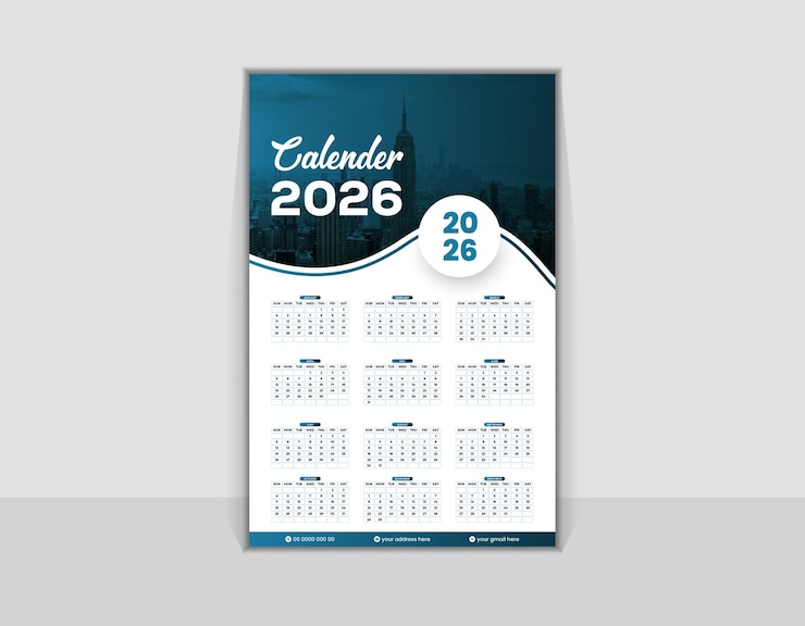Premium Vector | Calender design 2026