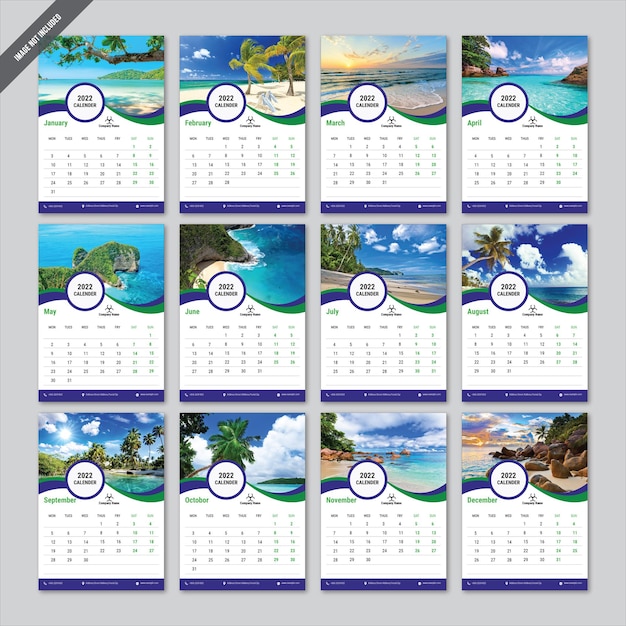 Calender Design New Calender 2022