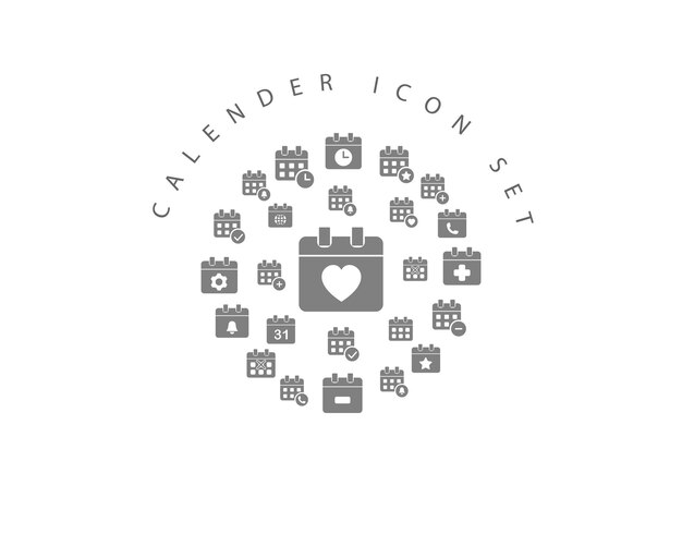 Calender icons set design