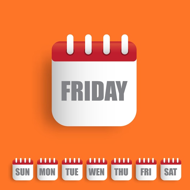 Friday Calendar Clipart