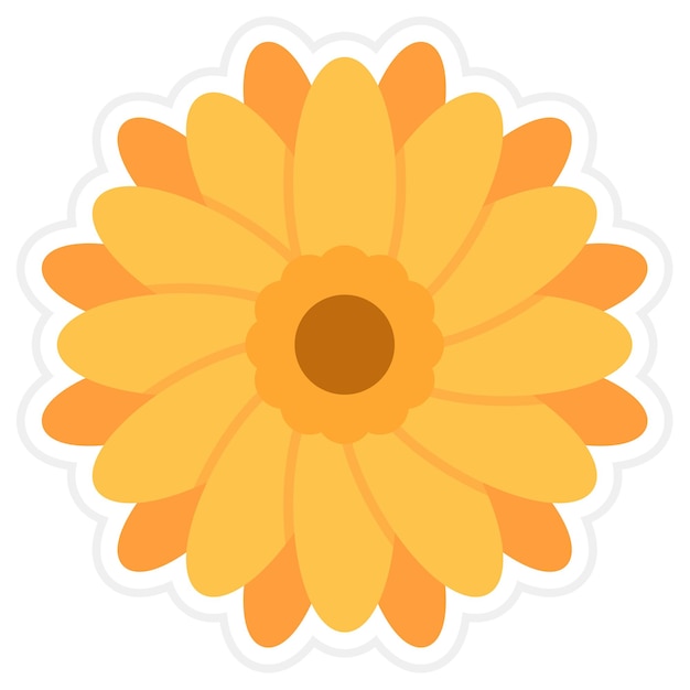 Calendula Flat Illustration