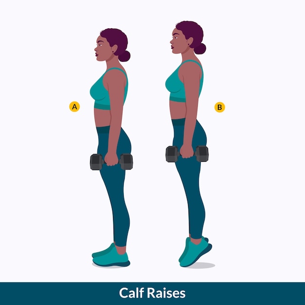 calf raises exercise, Woman workout fitness, aerobic and exercises.