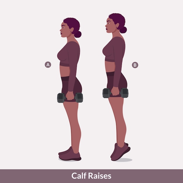 calf raises exercise, Woman workout fitness, aerobic and exercises.