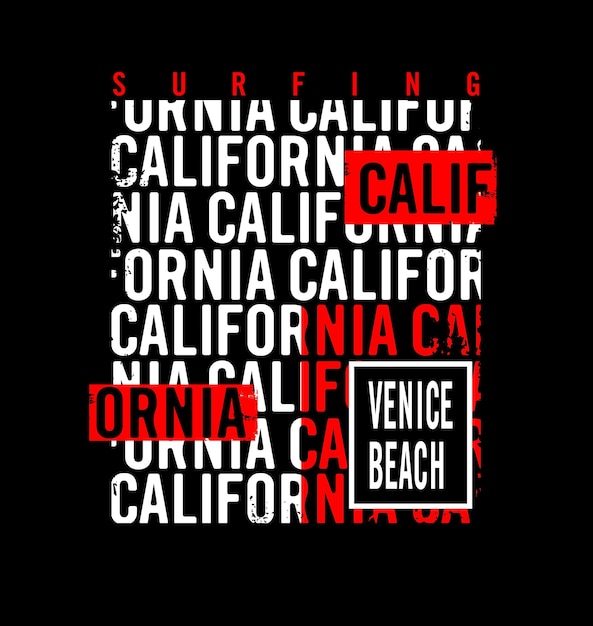 CALIFORNI SURF ontwerp typografie Grunge achtergrond vector ontwerp tekst illustratie teken t-shirt afbeeldingen afdrukken