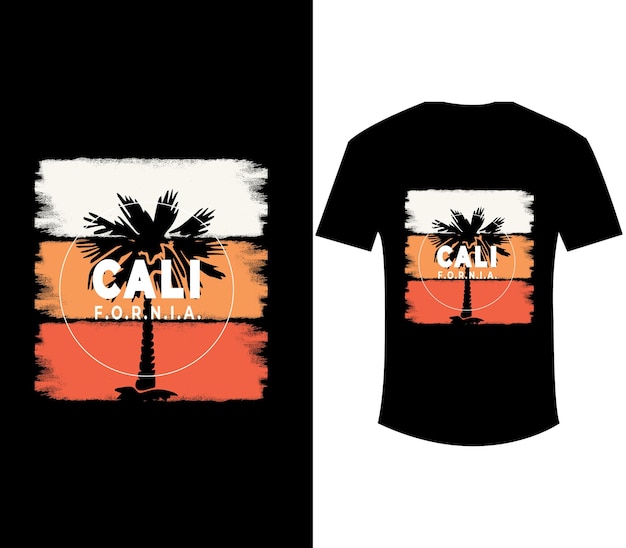 California beach t shirt design