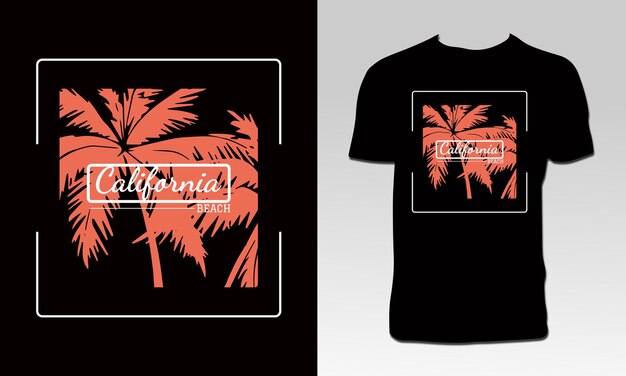 California Beach T Shirt Design