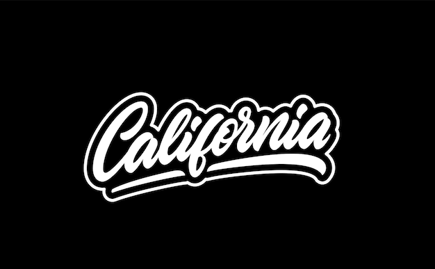 California hand lettering Modern calligraphic print