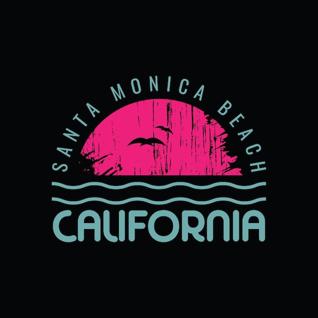 Vector california illustration typography perfect for t shirt design