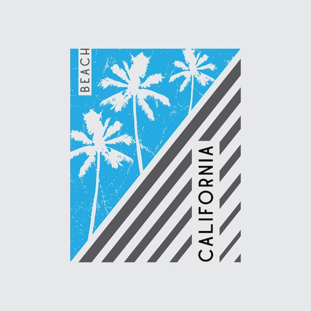 California illustration typography perfect for t shirt design