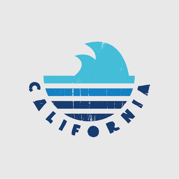 California illustration typography. perfect for t shirt design