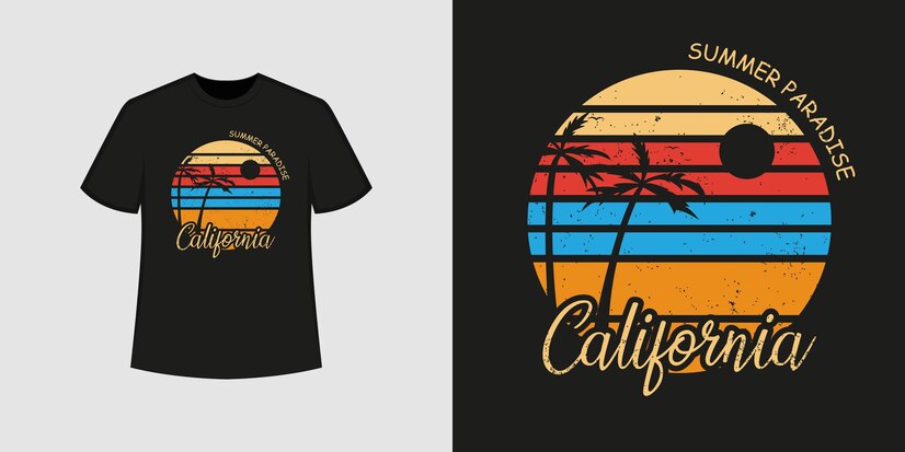 Premium Vector | California ocean beach t shirt style and trendy ...