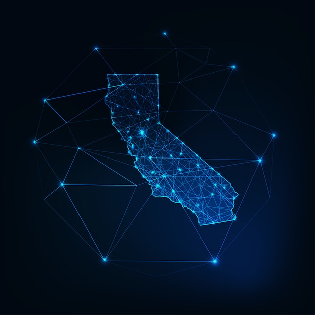 Mappa usa dello stato della california