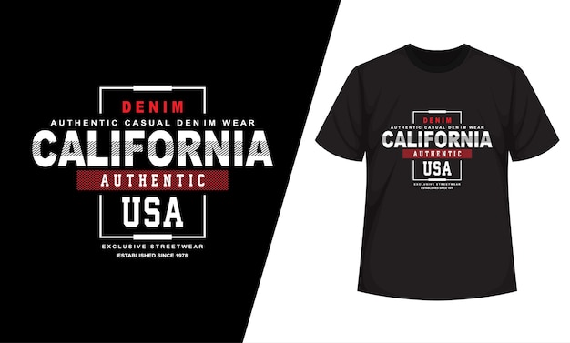 Vector california street wear  tshirt and apparel