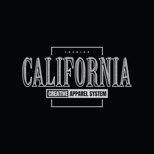 Vettore design di magliette e abbigliamento della california