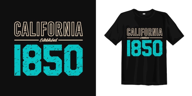 California typography t shirt