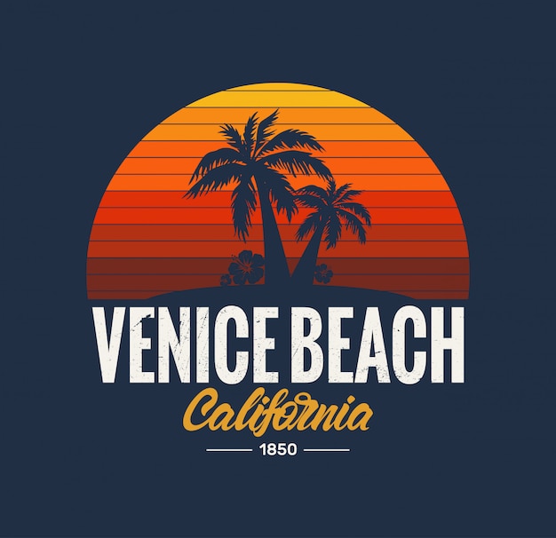 Logo della spiaggia di california venice