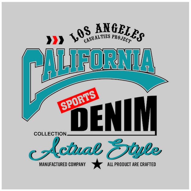 Vector california vintage typography design in vector illustration tshirt clothing and other uses