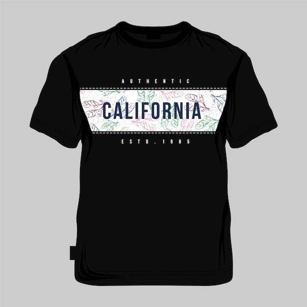 フルプリント生地の背景tシャツとカリフォルニア