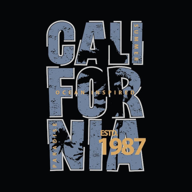 Californië illustratie typografie. perfect voor het ontwerpen van t-shirts, shirts, hoodies, posters, prints
