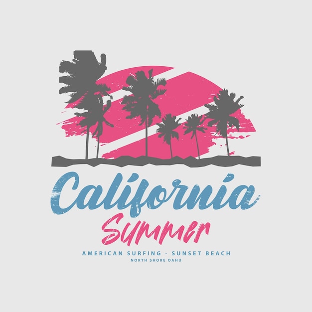 Californië illustratie typografie vector t-shirt ontwerp