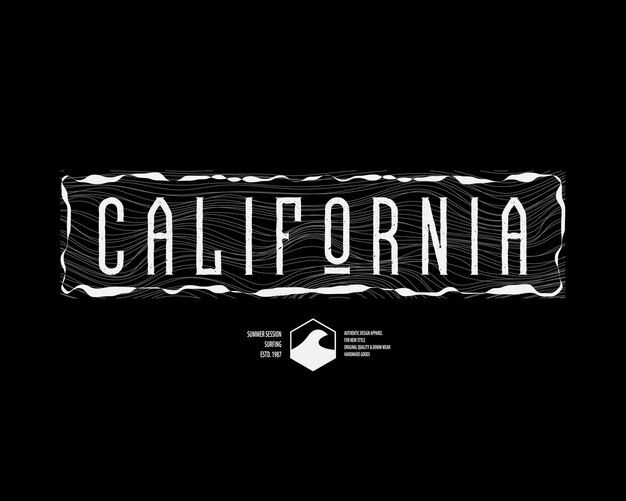 Vector californië illustratie typografie voor t-shirt poster logo sticker of kleding merchandise