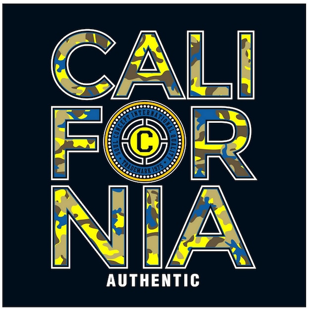 Californië leger patroon en camouflage typografie ontwerp in vectorillustratie