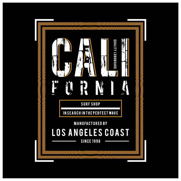 Californië Los Angeles slogan typografie grafisch t-shirtontwerp