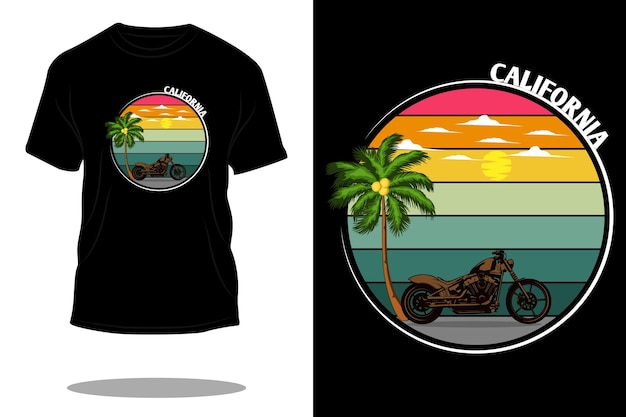 Californië strand retro t-shirt ontwerp