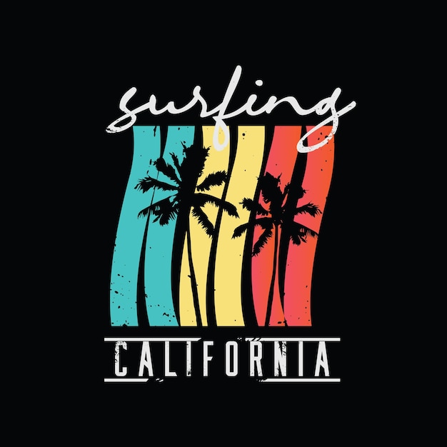 Californië surfen illustratie typografie perfect voor t-shirtontwerp