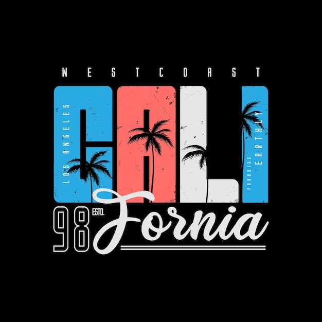 Californië t-shirt en kledingontwerp