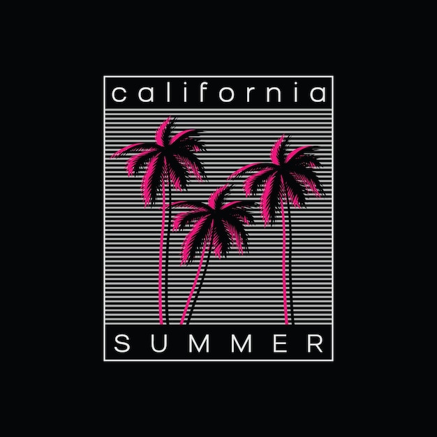 Californië zomer illustratie typografie t-shirt en kledingontwerp