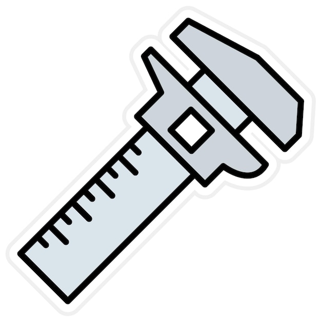 カリパーアイコンのベクトル画像は物理学に使用できます