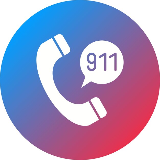 Vector call 911 icon vector image can be used for firefighter