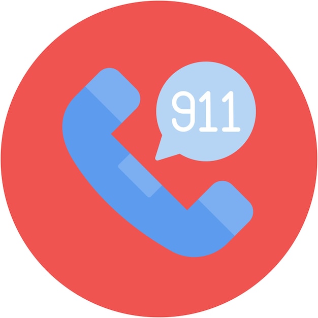 Call 911 Vector Illustration Style