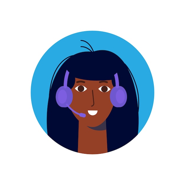 Call center avatar icona avatar illustrazione vettoriale