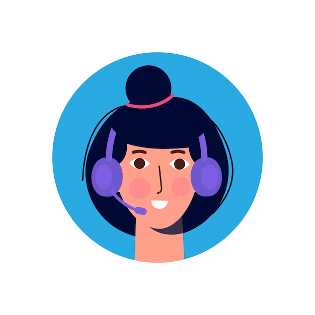 Call center avatar avatar icon vector illustration