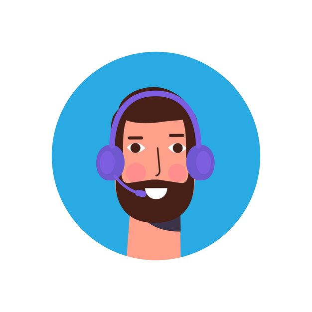 Vector call center avatar avatar icon vector illustration