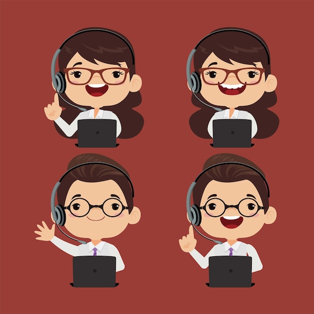 Call center and customer service character