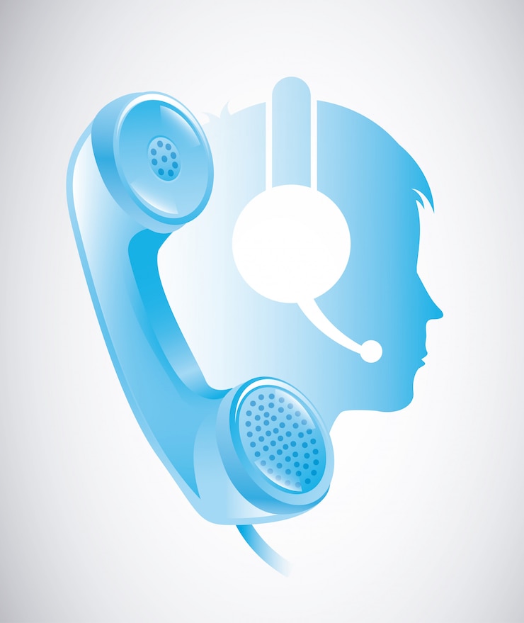 Вектор дизайн call-центр на сером фоне векторных иллюстраций