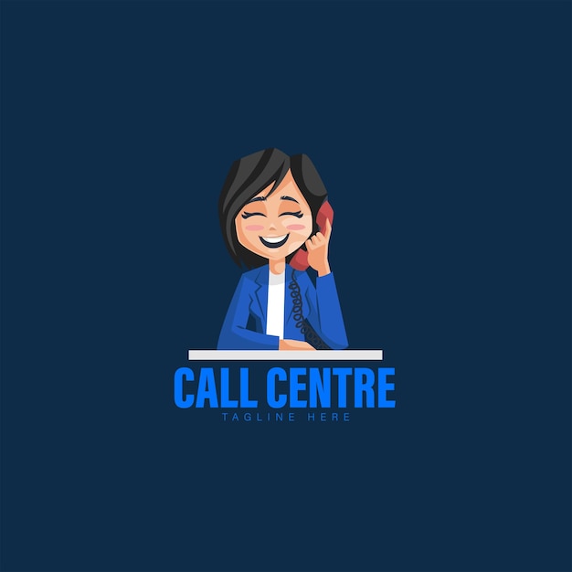 Call Center vector mascotte logo sjabloon