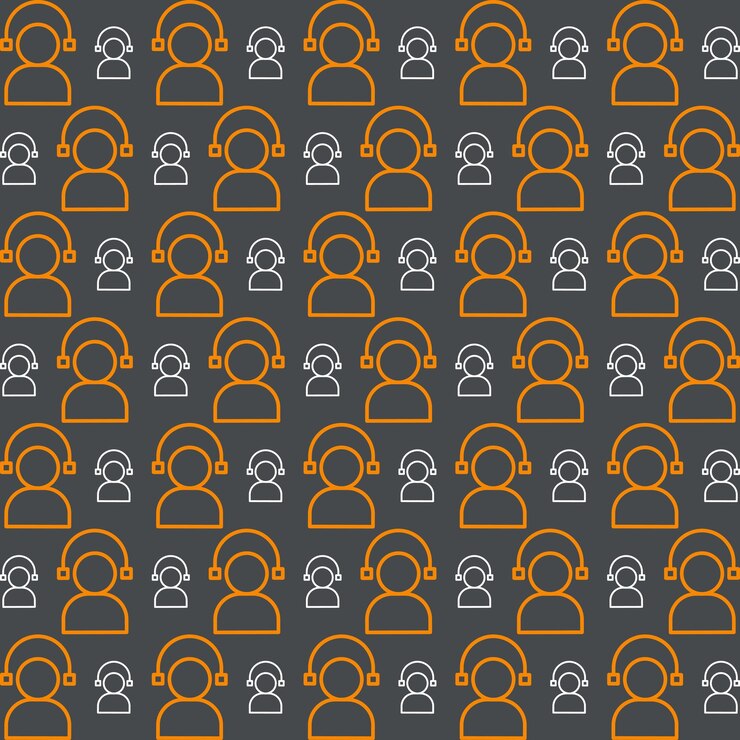 Vector call centre beautiful pattern design seamless wallpaper vector illustration background
