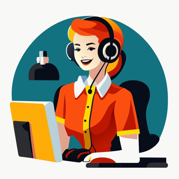 Illustrazione vettoriale del call center