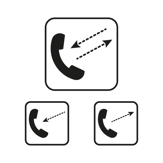Icona chiamata icone di comunicazione illustrazione vettoriale