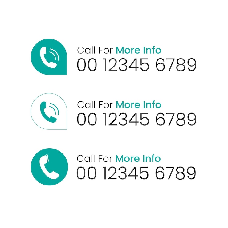 Vector call icon and title
