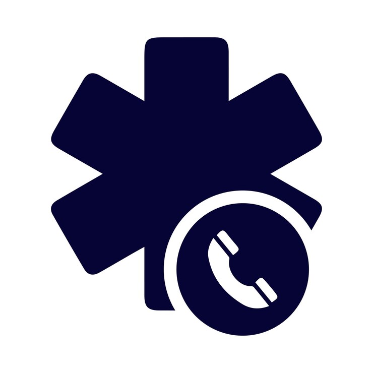 Call medical sign phone receiver medical call icon