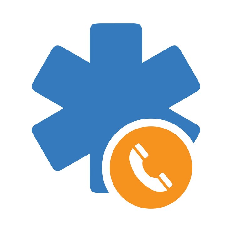 Call medical sign phone receiver medical call icon