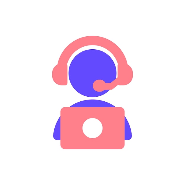 Vector call support icon