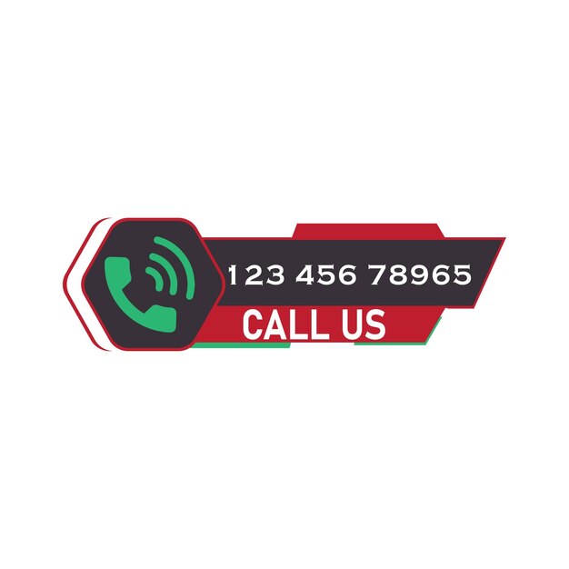 Vector call us abstract icon template